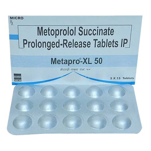 metapro xl 50mg tablet 15's